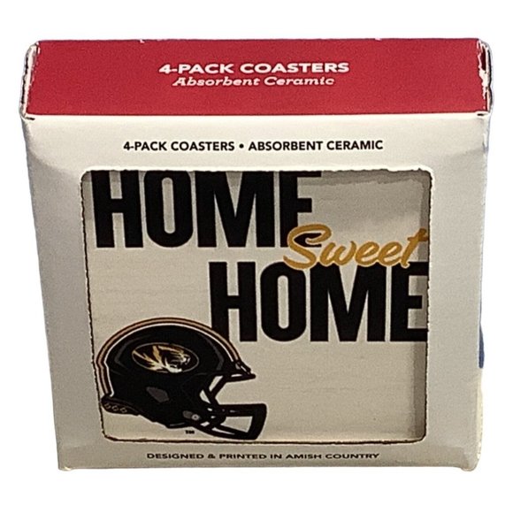 P. Graham Dunn Other - Home Sweet Home Missouri Tigers  NCAA 4 x 4 Absorbent Ceramic Coasters Pack of 4